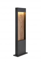 FLATT 65, borne extérieure, anthracite/imitation bois, LED, 9,7W, 3000K/4000K, IP65 (1002957)