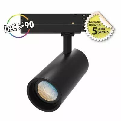 focus cct ii irc90 spot sur rail noir diam 75 25w 5ans (100204)