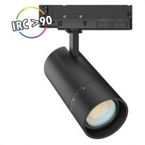 focus slim ii spot sur rail noir 20w/15w/10w 3cct ip20 angle ajus 3ans (100394)