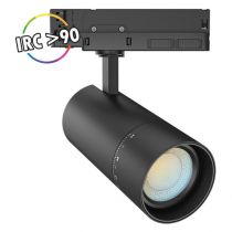 focus slim ii spot sur rail noir 35w/30w/25w 3cct ip20 angle ajus 3ans (100396)