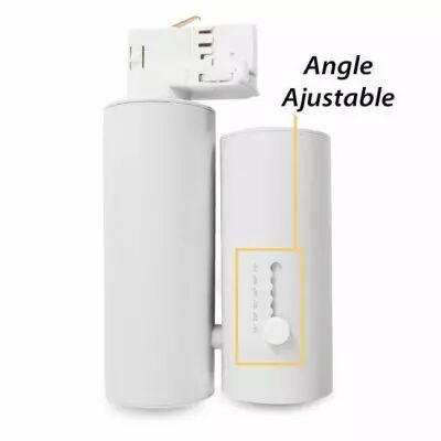 focus slim spot sur rail blc 20w 4000k ip20 angle ajus (8360)