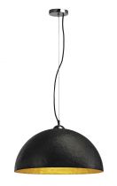 FORCHINI 50, suspension intérieure, Ø 50 cm, noir/or, E27, 40W max (155530)