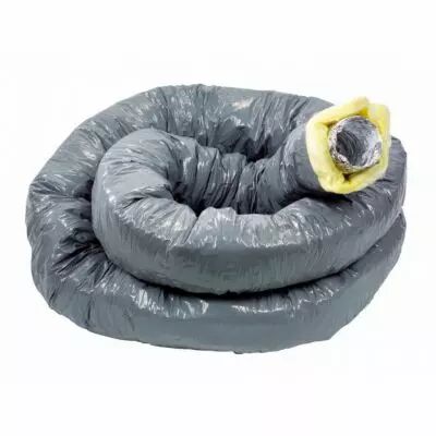 Gaine alu souple isol�e PVC � 80MM pour VMC hygror�glable T 82 ALU CR 25 (423027)