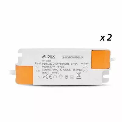 galaxie plafonnier 595 x 1195mm 60w 3000k ugr19 5ans (x2) (77608)