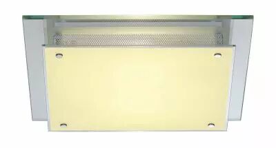 GLASSA, applique et plafonnier int�rieur, carr�, transparent/chrome, E27, 2x 60W max (155180)