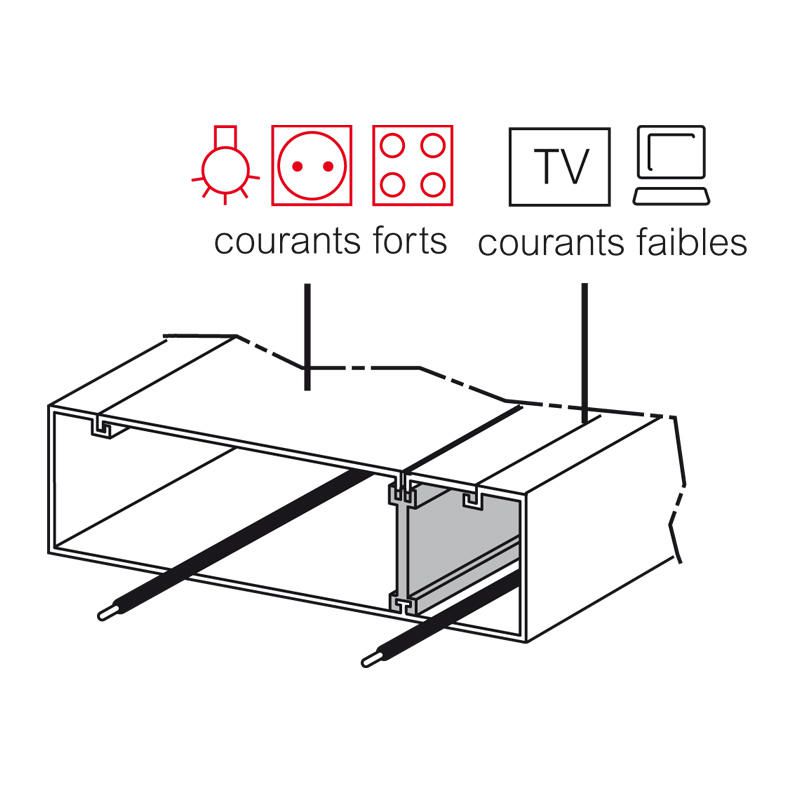 Agrafes pour la maintien des câbles à l'intérieur des goulottes