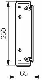 Goulotte r�glable 250 X 65 mm 2 compartiments 13 modules (16801) 