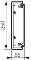 Goulotte réglable 250 X 65 mm 2 compartiments 13 modules (16801) 