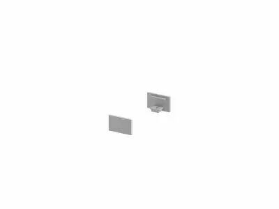 GRAZIA 10, embouts pour profil en saillie plat, avec diffuseur plat, alu, 2 pi�ces (1000475)