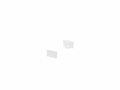 GRAZIA 10, embouts pour profil en saillie plat, avec diffuseur plat, blanc, 2 pi�ces (1000476)