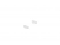GRAZIA 10, embouts pour profil en saillie plat, avec diffuseur plat, blanc, 2 pièces (1000476)