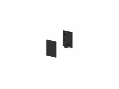 GRAZIA 10, embouts pour profil en saillie standard, avec diffuseur haut, noir, 2 pi�ces (1000486)
