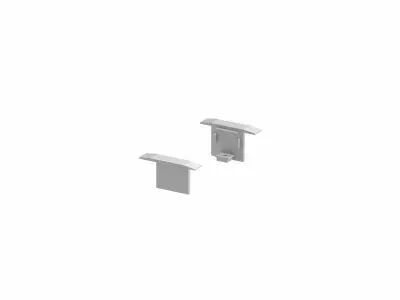 GRAZIA 10, embouts pour profils � encastrer, alu, 2 pi�ces (1000472)