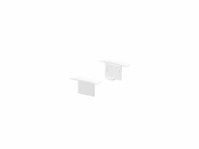 GRAZIA 10, embouts pour profils � encastrer, blanc, 2 pi�ces (1000473)