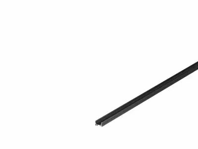 GRAZIA 10, profil en saillie, plat, 2 m, noir (1000462)