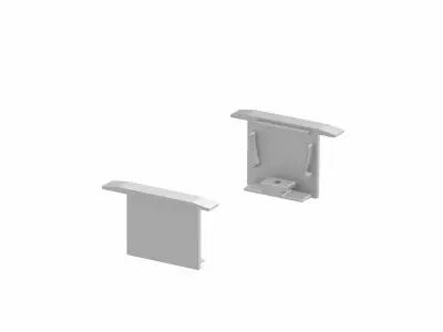 GRAZIA 20, embouts pour profil � encastrer, alu, 2 pi�ces (1000556)