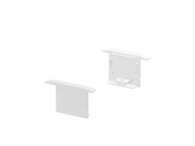GRAZIA 20, embouts pour profil � encastrer, blanc, 2 pi�ces (1000557)