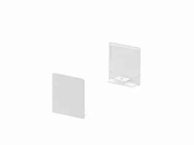 GRAZIA 20, embouts pour profil en saillie plat, avec diffuseur haut, blanc, 2 pi�ces (1000563)