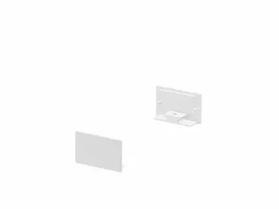 GRAZIA 20, embouts pour profil en saillie plat, avec diffuseur plat, blanc, 2 pi�ces (1000560)