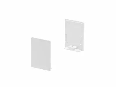 GRAZIA 20, embouts pour profil en saillie standard, avec diffuseur haut, blanc, 2 pi�ces (1000569)
