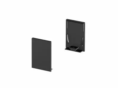 GRAZIA 20, embouts pour profil en saillie standard, avec diffuseur haut, noir, 2 pi�ces (1000570)