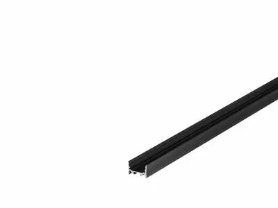 GRAZIA 20, profil en saillie, plat stri�, 3 m, noir (1000507)