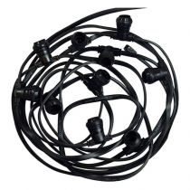 guirlande foraine cable plat noir 10 metres 10 douilles e27 (51010)