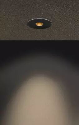 H-LIGHT, encastr� de plafond int�rieur, rond, noir mat, LED, 11W, 2700K, variable Triac (114480)