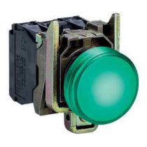 Harmony XB4 - voyant - avec LED - 24VACDC - Ø22 - cabochon lisse vert (XB4BVB3)