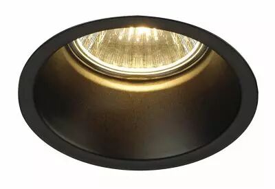 HORN, encastr� de plafond int�rieur, simple, noir mat, GU10/QPAR51, 50W max (112910)