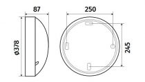 Hublot Pure Horizon T2 Platine LED 4000K 2200lm Blanc (074110)