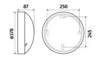 Hublot Pure Horizon T2 Platine LED 4000K 2200lm Blanc (074110)