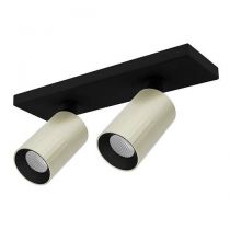 indigo-aurea 2 c 2x6w 2x715lm 38° dim noir mat - champagne (wa25708)