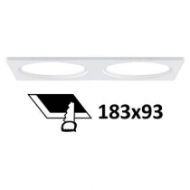 indigo-bague rectangulaire 195x100mm blanc mat (do34030)