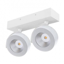 indigo-eole 2 2x10w 2x1000lm 3000k 36° dim blanc mat (wa13830)