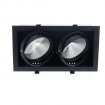 indigo-iza 2 sdx 2x24w 2x3360lm 60° dim noir mat (do53205)