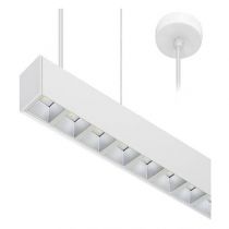 indigo-linear 1 p 38w 6625lm 75° blanc mat - argent (cl10153)