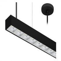 indigo-linear 1 p 38w 6625lm 75° noir mat - argent (cl10117)