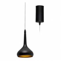 indigo-noose 8w 600lm 3000k 80° noir - doré (tp1058ww18)