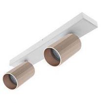 indigo-okto 2 c gu10 max 2x10w par16 blanc mat - rose (wa23282)