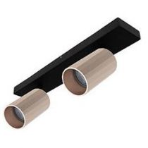 indigo-okto 2 c gu10 max 2x10w par16 noir mat - rose (wa23283)