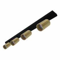 indigo-okto 4 c gu10 max 4x10w par16 noir mat - champagne (wa23308)