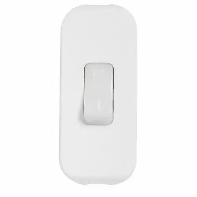 Inter � bascule touche luminescente - 2 A - fil souple - blanc (040187)
