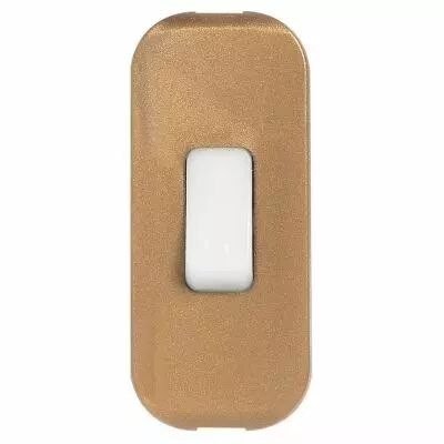 Inter � bascule touche luminescente - 2 A - fil souple - vieil or (040185)