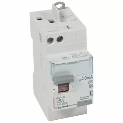 Inter diff DX�-ID - vis/auto - 2P - 230V~ - 25A - type A - 30mA -d�part haut- 2M (411637)