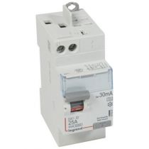 Inter diff DX³-ID - vis/auto - 2P - 230V~ - 25A - type A - 30mA -départ haut- 2M (411637)