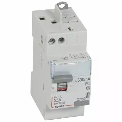 Inter diff DX�-ID - vis/auto - 2P - 230V~ - 25A -type AC - 300mA -d�part haut-2M (411634)