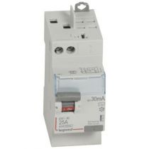 Inter diff DX³-ID - vis/auto - 2P - 230V~ - 25A -type AC -30 mA -départ haut- 2M (411631)