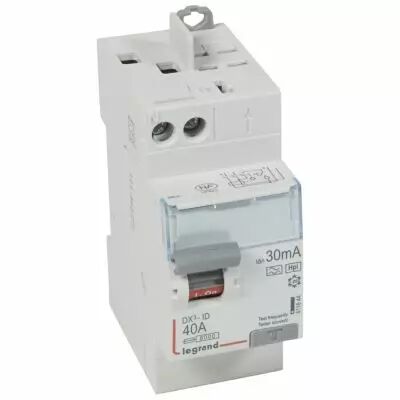 Inter diff DX�-ID - vis/auto - 2P - 230V~ - 40A -type Hpi- 30mA -d�part haut- 2M (411644)