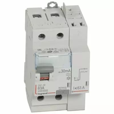 Inter diff DX�-ID - vis/auto - 2P - 230V~ - 63A - type A - 30mA -d�part haut- 3M (411639)